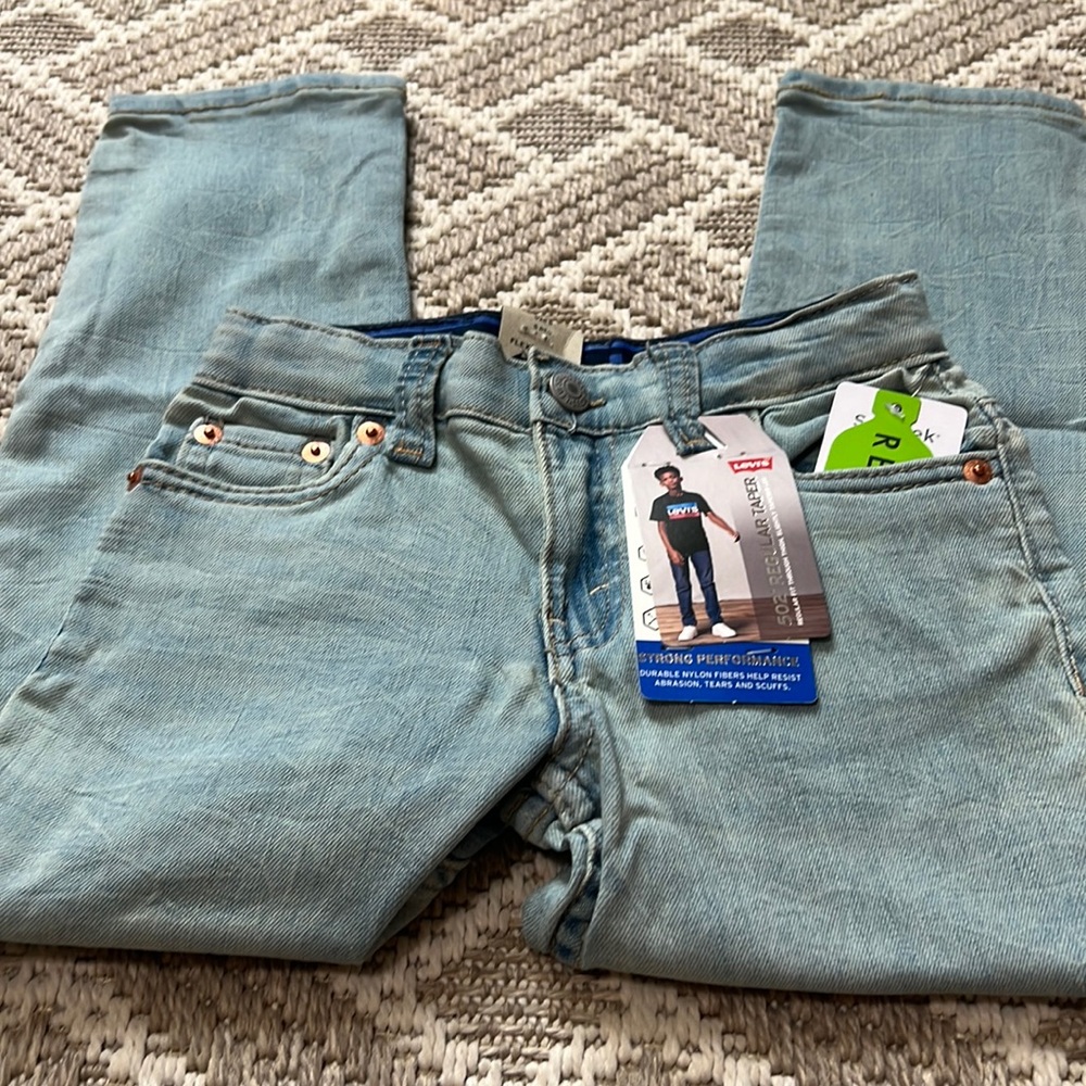 Levi’s 502 Youth Boy size 5 regular flex stretch taper leg jeans